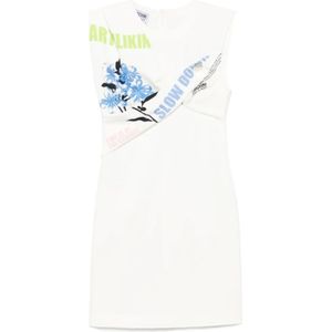Moschino, Dames, Jurken, Wit, Maat: XS Poliester,
