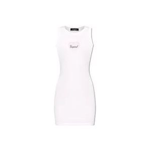 Dsquared2 Jurk met logo , White , Dames , Maat: XS