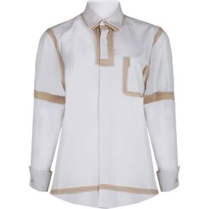 Maison Margiela, Dames, Blouses & Shirts, Wit, Maat: S Katoen,