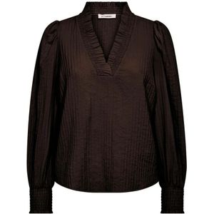 Co'Couture, Dames, Blouses & Shirts, Bruin, Maat: XL Viscose,