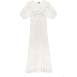 Rixo, Dames, Jurken, Wit, Maat: S Katoen,
