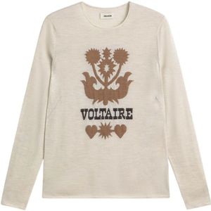 Zadig & Voltaire, Dames, Tops, Beige, Maat: S Wol,