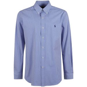 Ralph Lauren, Heren, Overhemden, Blauw, Maat: M Katoen,