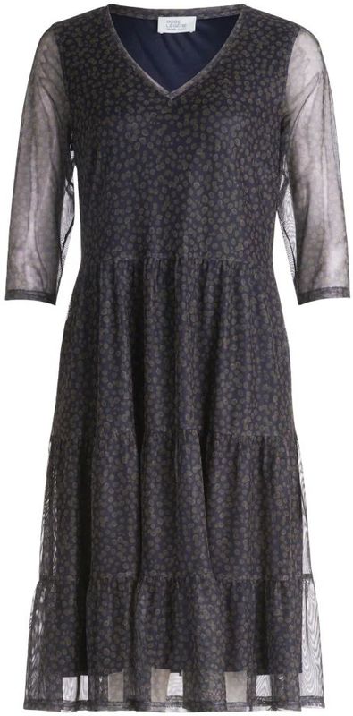 Vera Mont - Gelaagde Jurk - Blauw - Dames - Polkadot