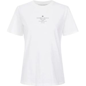 Elisabetta Franchi, Dames, Tops, Wit, Maat: XS Katoen,