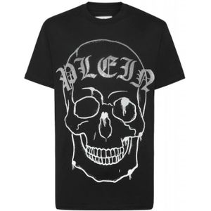 Philipp Plein, Heren, Tops, Zwart, Maat: M Katoen,