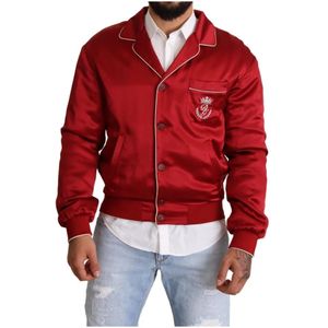 Dolce & Gabbana - Bomberjack - Rood - 100% Zijde - Volledige Knoopsluiting