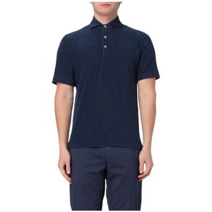 Doppiaa, Heren, Tops, Blauw, Maat: XL Linnen,