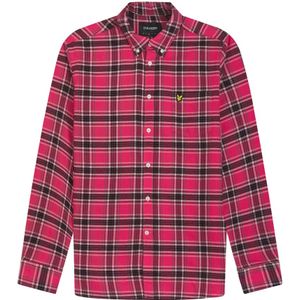 Lyle & Scott, Heren, Overhemden, Roze, Maat: S Flanel,