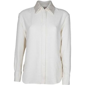 Golden Goose, Dames, Blouses & Shirts, Wit, Maat: L Katoen,