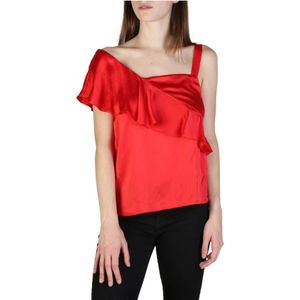 Armani Exchange, Dames, Tops, Rood, Maat: S Zijde,