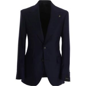 Gabriele Pasini, Heren, Jassen, Blauw, Maat: S Wol,