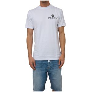 Philipp Plein, Heren, Tops, Wit, Maat: M Katoen,