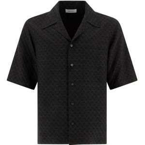Alexander McQueen, Heren, Overhemden, Zwart, Maat: M Viscose,