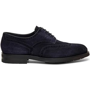 Santoni Herenschoen Derby brogue , Blue , Heren , Maat: 43 1/2 EU