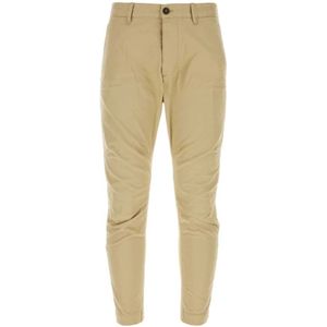 Dsquared2, Heren, Broeken, Beige, Maat: XS Katoen,
