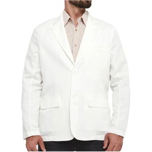 Armani Exchange, Heren, Jassen, Wit, Maat: 3XS Linnen,