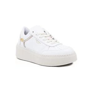Twinset Leren Oval T Sneakers , White , Dames , Maat: 37 EU