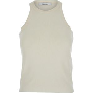 Max Mara, Dames, Tops, Wit, Maat: L Katoen,