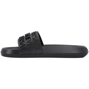 Versace Rubber sandals , Black , Heren , Maat: 43 EU