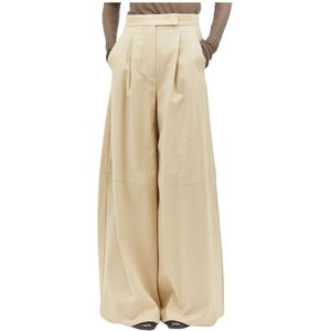 Max Mara, Dames, Broeken, Beige, Maat: XS Katoen,