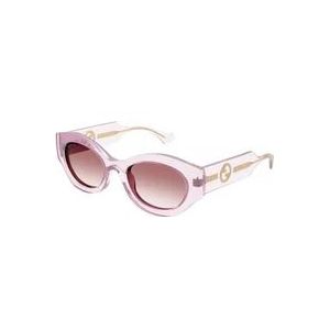 Gucci Roze Rode Zonnebril Gg1553S 003 , Pink , Dames , Maat: 52 MM