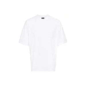 Jacquemus Wit Logo Print Typo T-Shirt , White , Heren , Maat: S
