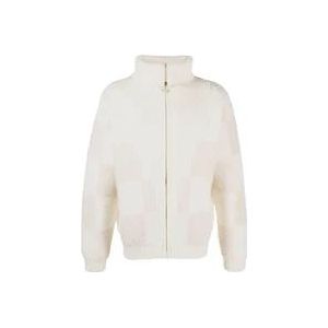 Casablanca Geruite Boucle Cardigan , White , Heren , Maat: M