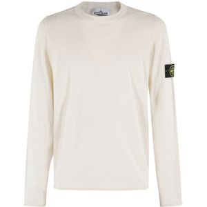 Stone Island, Heren, Truien, Beige, Maat: M Katoen,