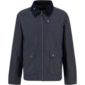 Barbour, Heren, Jassen, Blauw, Maat: M Leer,