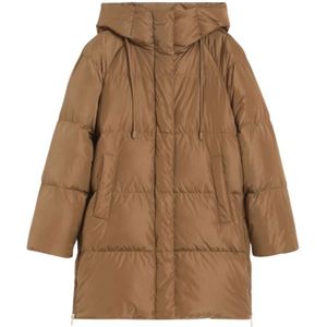 Max Mara, Dames, Mantels, Beige, Maat: 3XS Nylon,