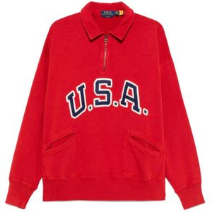 Ralph Lauren, Heren, Sweatshirts & Hoodies, Rood, Maat: M