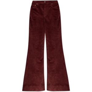 Rag & Bone, Dames, Broeken, Rood, Maat: W25 Corduroy,