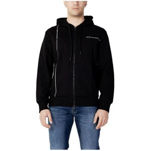 Armani Exchange, Heren, Sweatshirts & Hoodies, Zwart, Maat: 2XL Katoen,