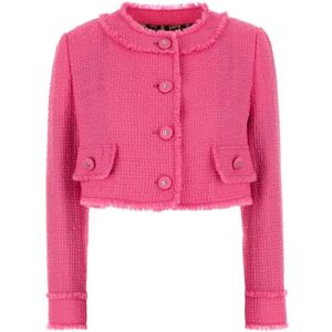 Dolce & Gabbana, Dames, Jassen, Roze, Maat: M Tweed,