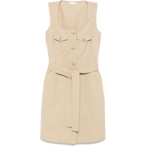 Liu Jo, Dames, Jurken, Beige, Maat: S