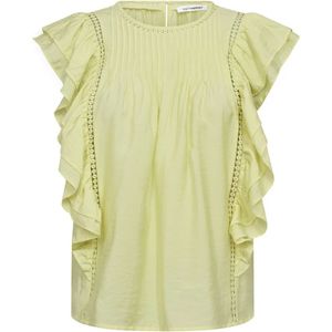 Co'Couture, Dames, Blouses & Shirts, Geel, Maat: XL Modal,