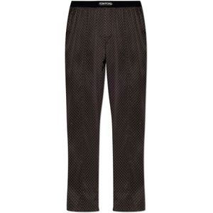 Tom Ford, Heren, Nachtkleding & Lounge, Bruin, Maat: XS Zijde,