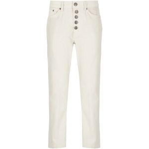 Dondup, Dames, Broeken, Beige, Maat: W26 Corduroy,