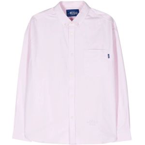 Awake NY, Heren, Overhemden, Roze, Maat: S Piqué,