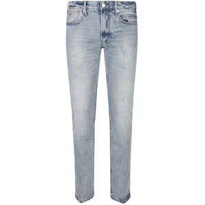 Emporio Armani, Heren, Jeans, Blauw, Maat: W33 Katoen,