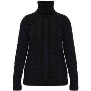 Moncler, Dames, Truien, Zwart, Maat: L Wol,