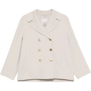 Max Mara, Dames, Jassen, Beige, Maat: M Zijde,