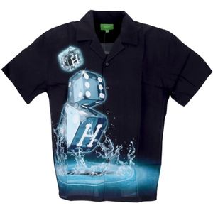 Huf, Heren, Overhemden, Zwart, Maat: M Leer,