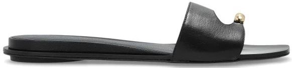 Tory Burch - Leren Pantoffels - Zwart - Leer