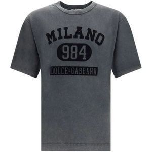 Dolce & Gabbana, Heren, Tops, Grijs, Maat: XL Katoen,