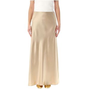 By Malene Birger, Dames, Rokken, Beige, Maat: S Satijn,