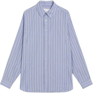 Maison Margiela, Heren, Overhemden, Blauw, Maat: L Katoen,