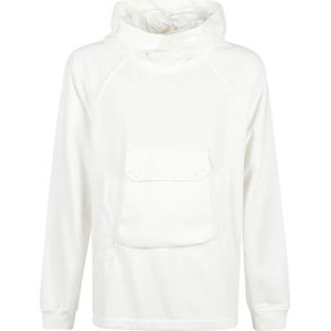 Ten C, Heren, Sweatshirts & Hoodies, Wit, Maat: M Katoen,