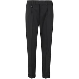 Paolo Pecora, Heren, Broeken, Zwart, Maat: XS